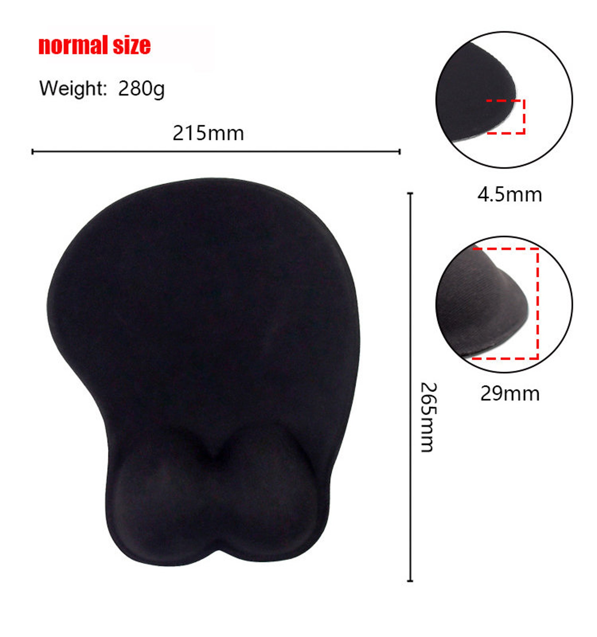Custom Oppai Mousepad With Wrist Support Silicone Mouse Pad