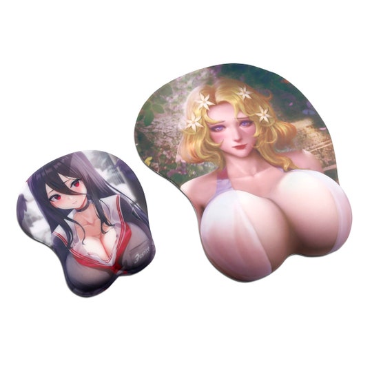 Anime Alcina Dimitrescu 3D Oppai Boob Mouse Pad Wrist Rest Gaming Play Mat Gift