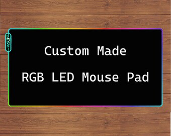 Custom Anime RGB LED Mouse Pad: Large Gaming Desk Mat
