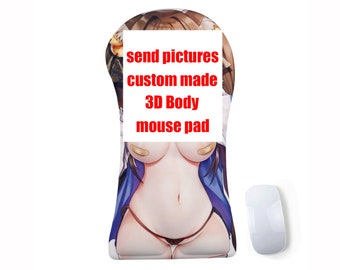 Custom Anime 3D Body Mouse Pad: Wrist Rest Gaming Play Mat