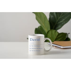 Définition du nom personnalisé Mug à café personnalisé dans plus de 5 couleursParfait pour des idées de cadeaux de Noël, cadeaux pour femmes, cadeaux pour hommes, cadeau de collègue image 7