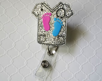 Pediatric Nurse Badge Reel Scrubs Badge Reel Cute Retractable Badge Holder Medical Staff ID Badge Reel Gift for Nurses Pediatric Nurse Gift
