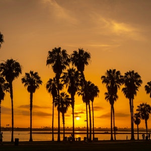 Summer Beach Sunset, Mission Bay San Diego, Digital Photography, Sunset Landscape Photo.