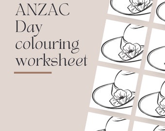 ANZAC day colouring worksheet