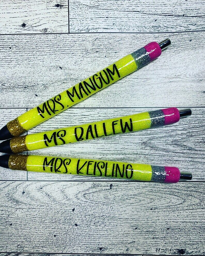 Epoxy Pencil Pen Teacher Pen Epoxy Pen Wraps Epoxy Pens 2 Etsy