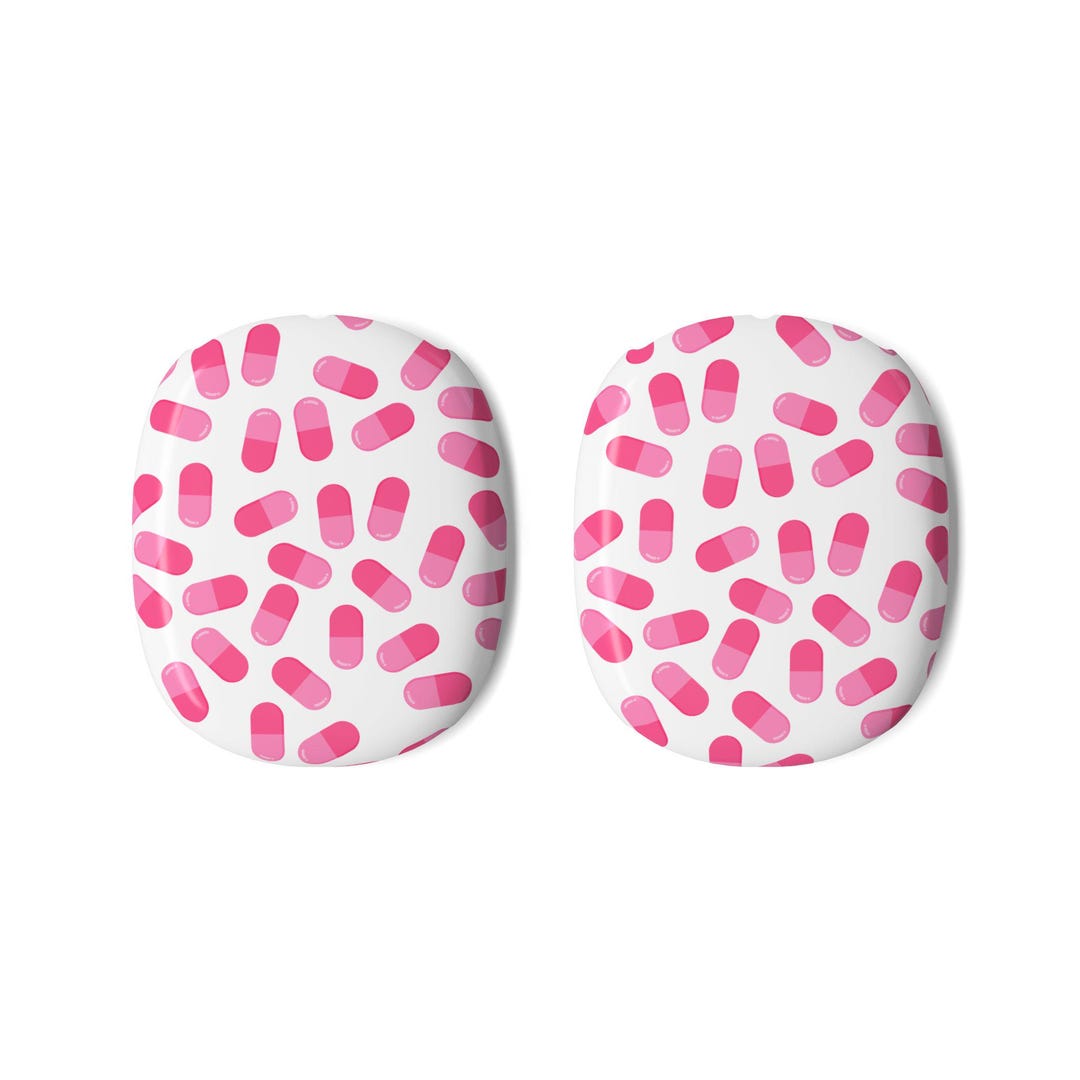 Pink Capsule Pattern Airpods Max Shell Case | Pill Print Headphone ...