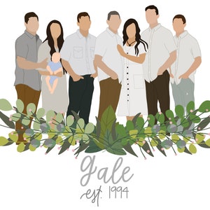Custom Family Drawings 7-10 People