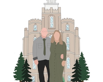 Custom Family Drawing with Temple