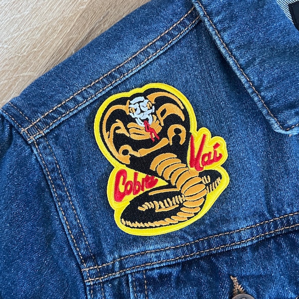 RESTOCKED!! Cobra Kai The Karate Kid Movie Snake Patch Embroidered Iron On Badge