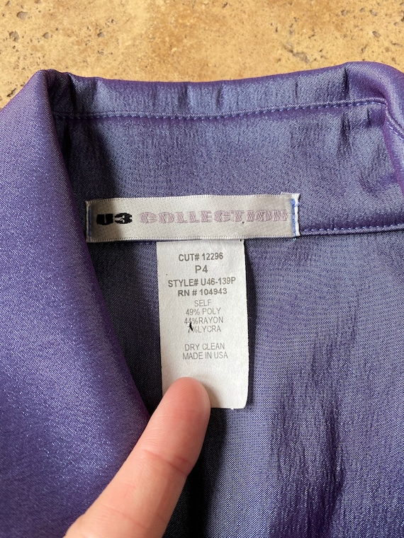 Y2K Purple Button up Long Sleeve Top by U3 Collection - Etsy