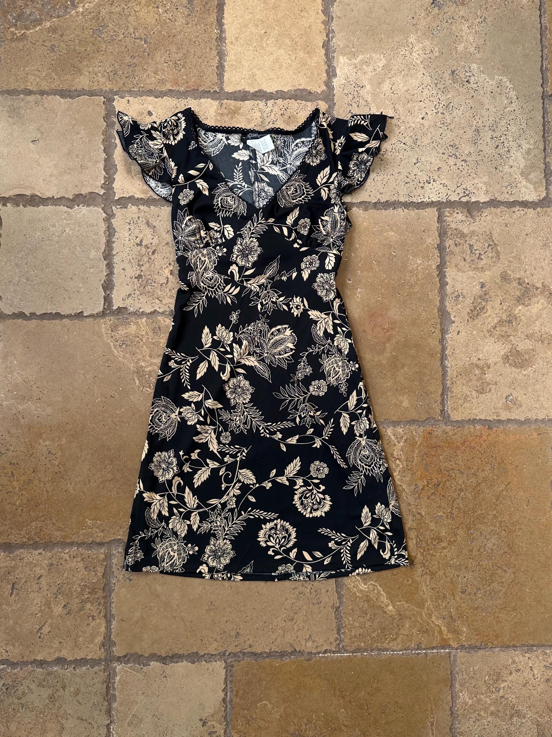 legend black dress Current Mood Velour Embroidered Trim Mini Dress main image 1