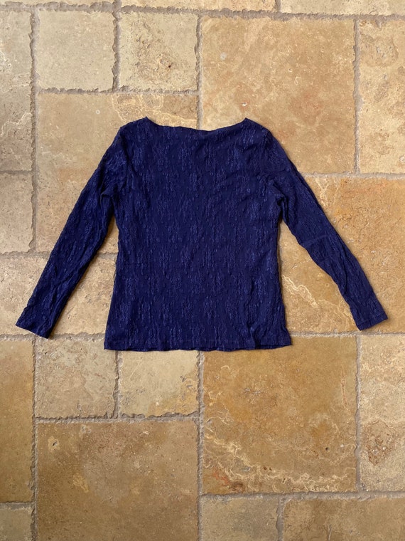 1990s Purple Lace Long Sleeve Top by Dialogue - image 2