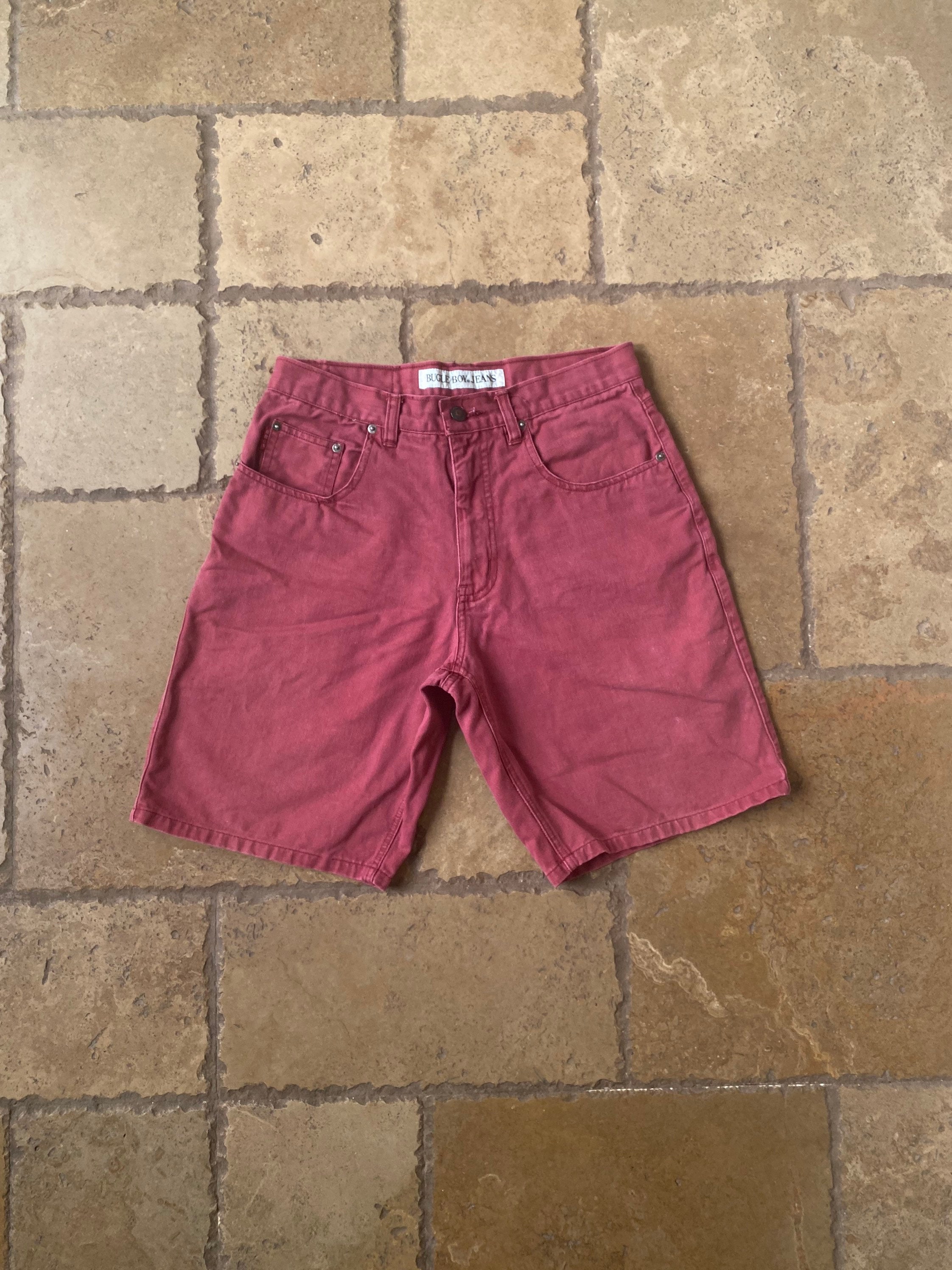 Y2K Faded Red High Waisted Shorts by Bugle Boy Jeans 30W
