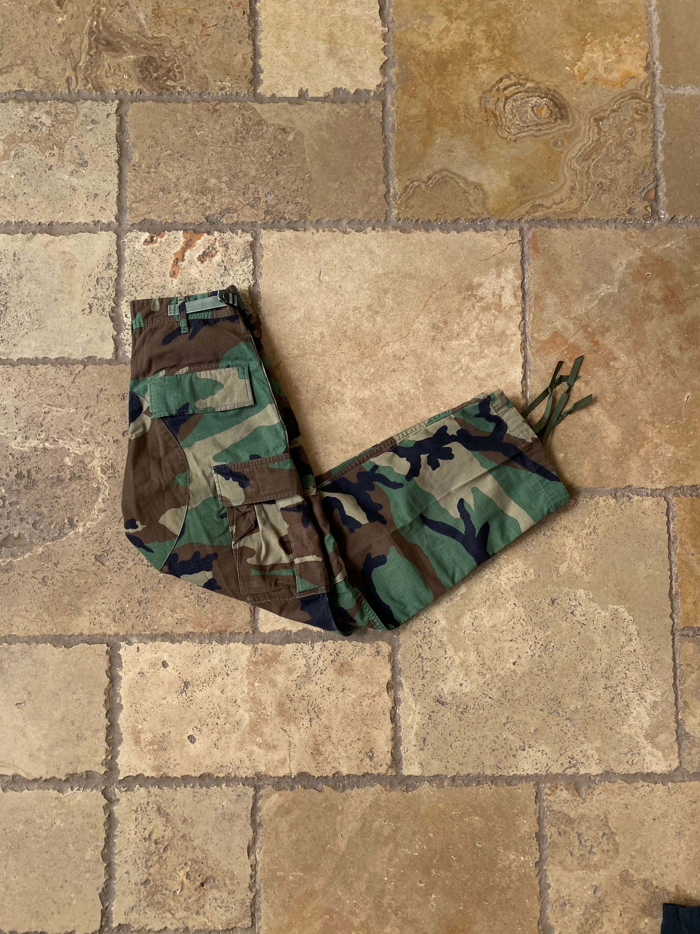 80s Vintage Camo Military Woodland Cargo Pants 26x26 - Etsy