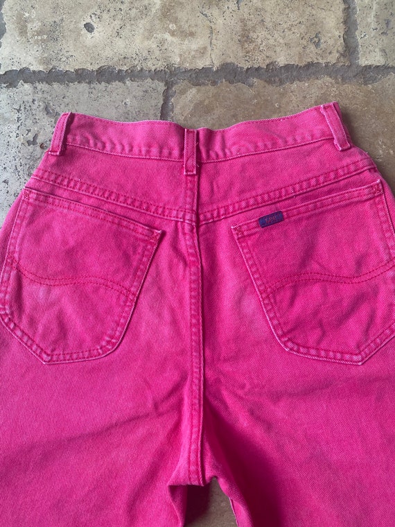 Vintage 1980s Pink Denim High Waisted Shorts by L… - image 4