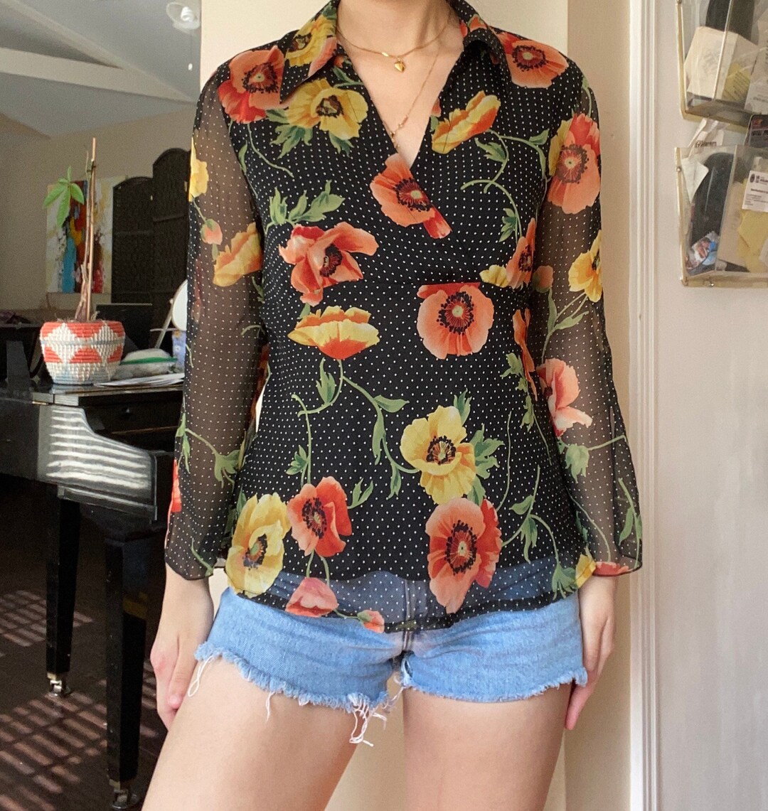 Y2K Floral Long Sleeve - Etsy Y2K Floral Long Sleeve - Etsy