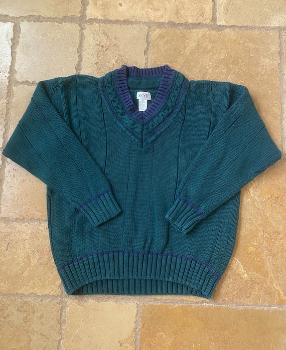 1990s V-neck Knit Sweater