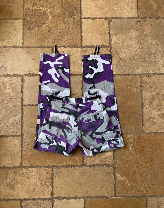 Vintage Purple Camouflage Military Pants 26W