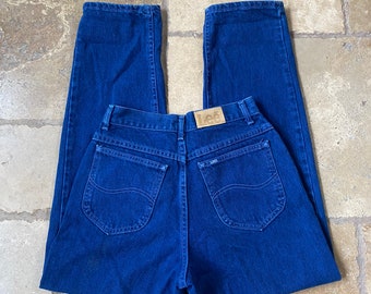 Vintage 90er High Rise Straight Leg Blue Lee Jeans 26-27W