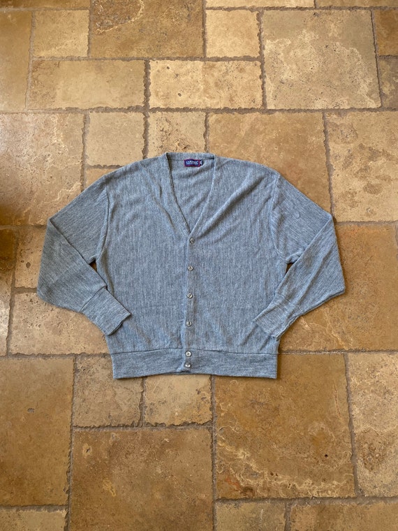Vintage 90s Gray Cardigan by Carmel Collection