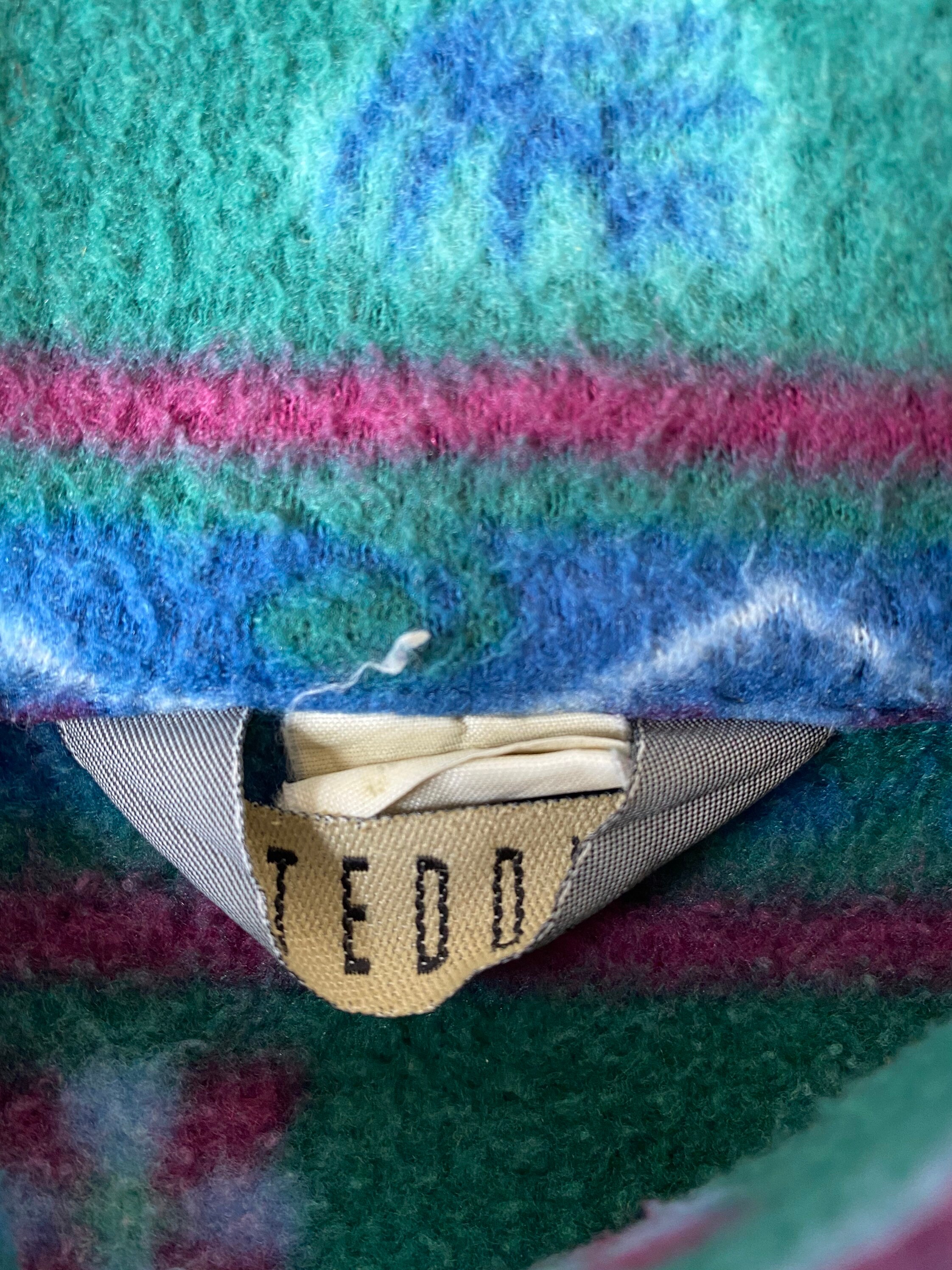 Vintage 90s Plant Print Zip up Fleece Jacket by Teddi - Etsy