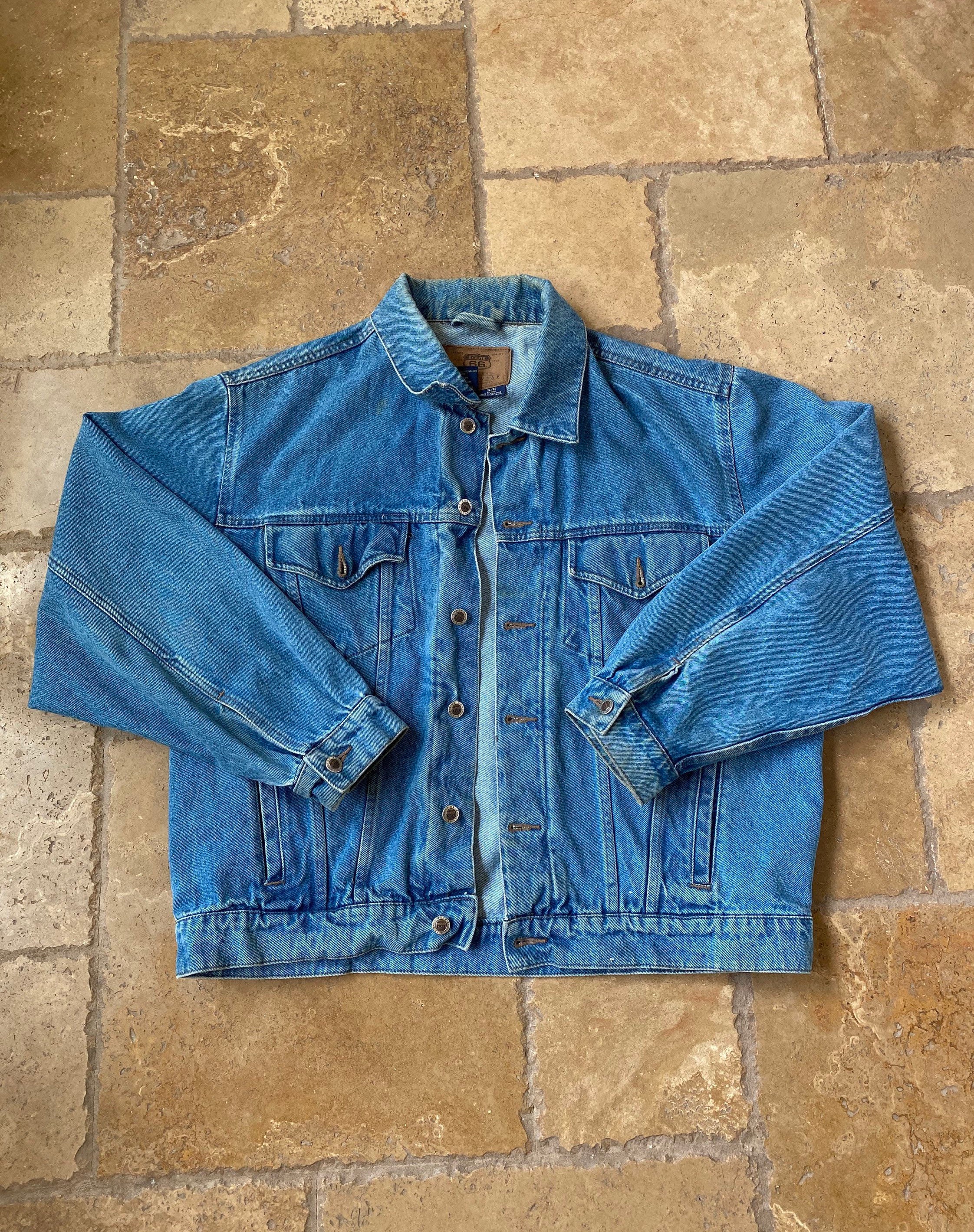 1990s Route 66 Jean Jacket - Etsy