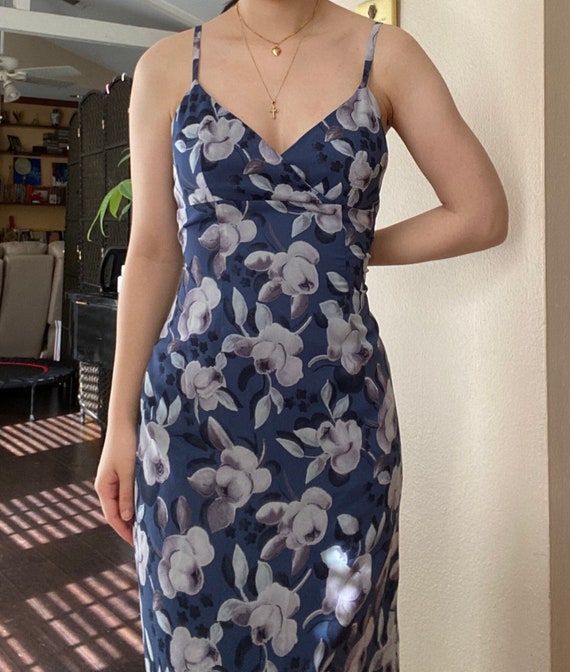 knee length dresses for ladies Floral Surplice Pleated Maxi Dress – The 308 Boutique main image 1
