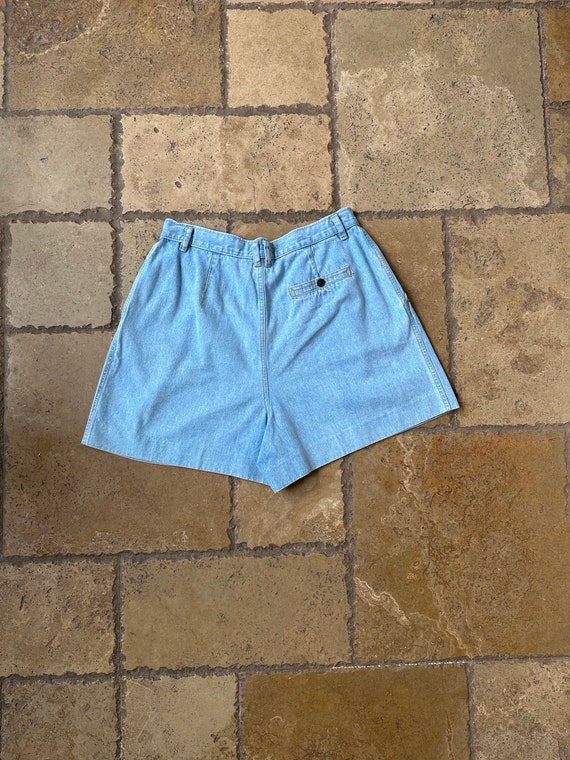 Vintage 90s Light Blue Denim Shorts by Lizwear 30… - image 2
