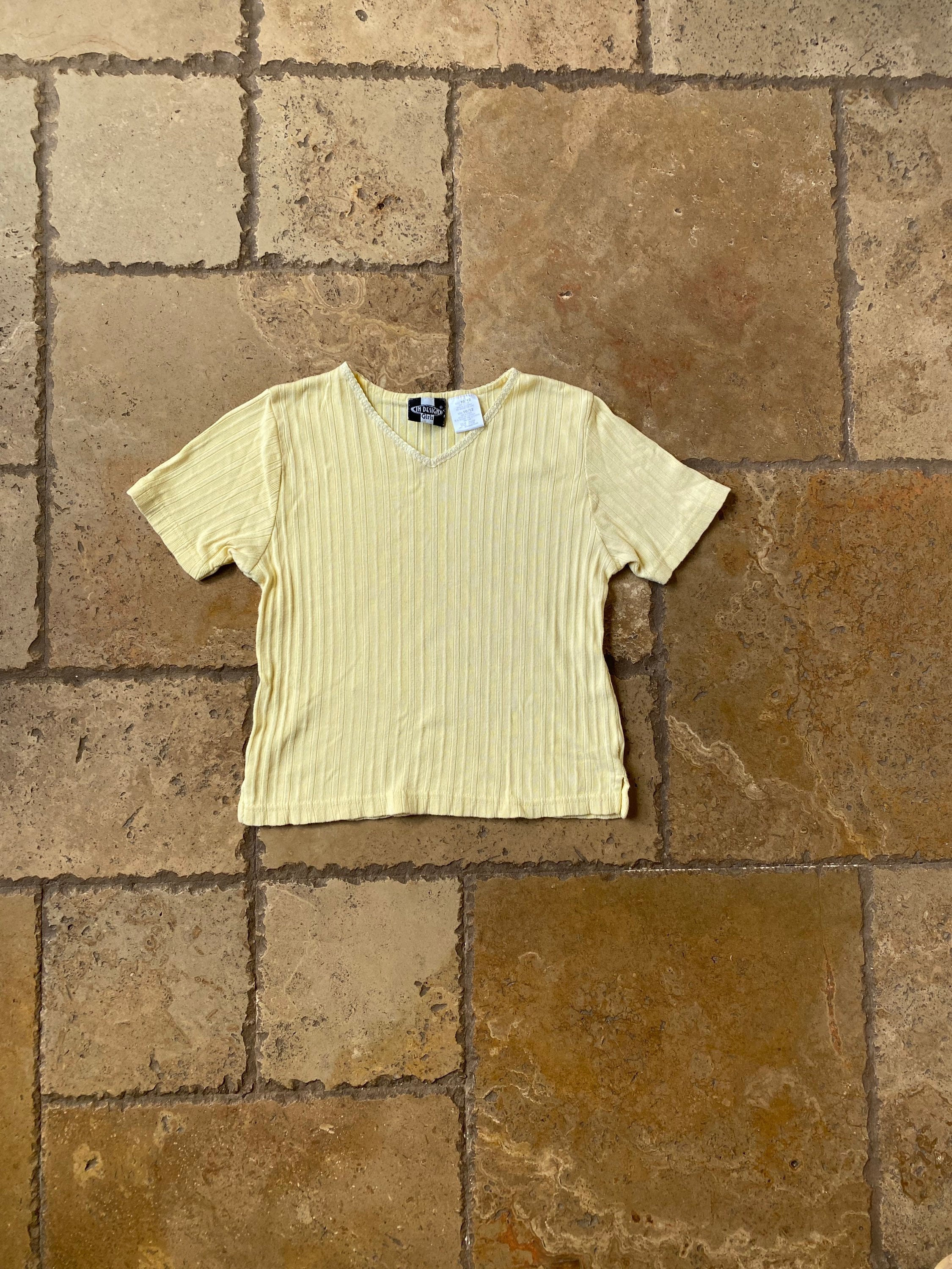 Y2K 90s Yellow Short Sleeve Top by in Design Girls - Etsy Canada