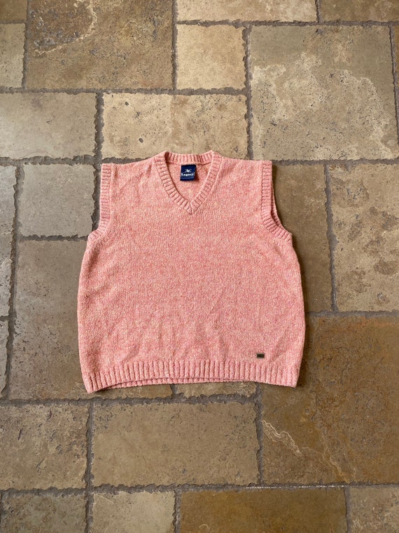 ニット+セーター Ameri VINTAGE - PINK / COMPACT KNIT VEST WITH SHIRT KEOMUD Women's Spring Fall Casual Knit Sleeveless Sweater