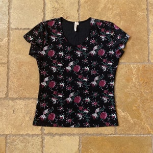 Vintage Floral Graphic Top by Susan Lawrence