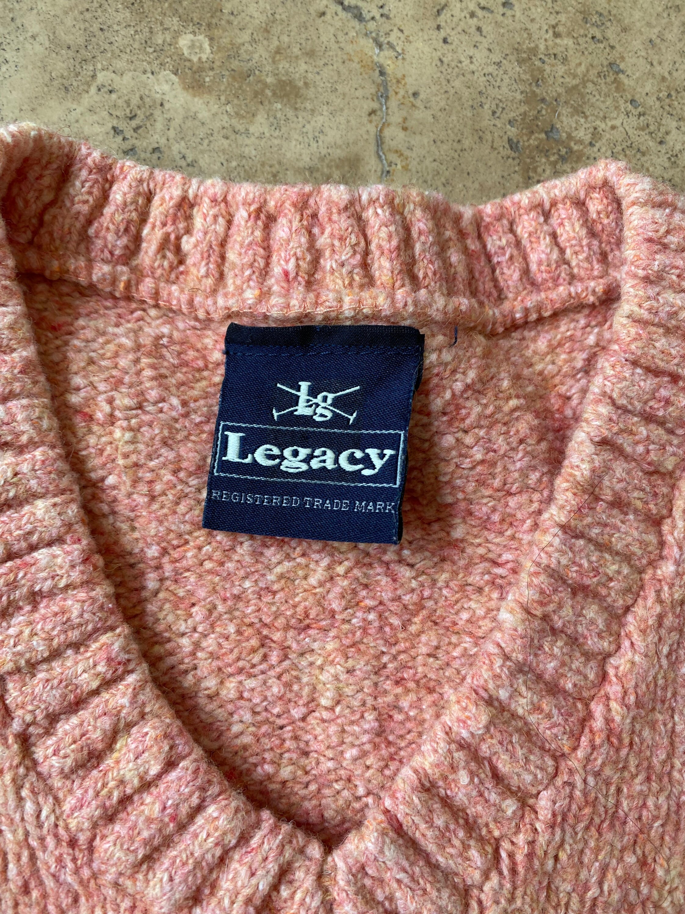 Vintage 90s Peach Knit Sweater Vest by Legacy - Etsy