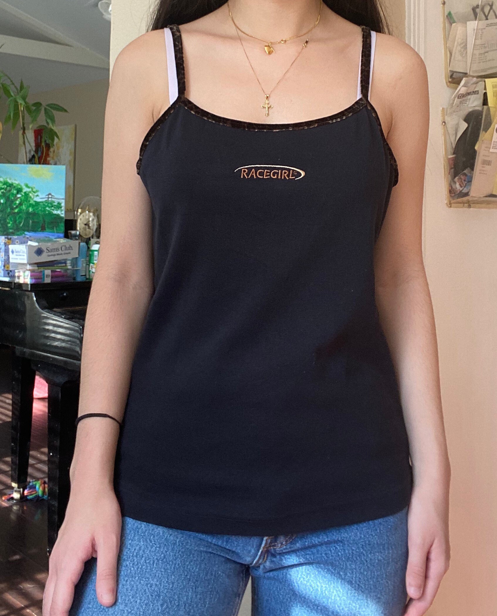 1980's Racegirl Cheetah Print Tank Top - Etsy