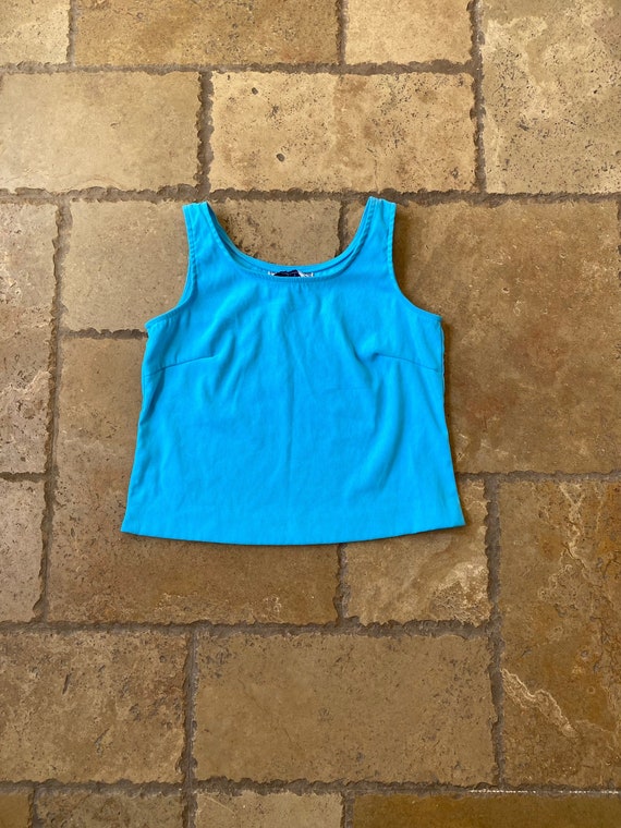 Vintage 90s Blue Tank Top by Jessica Howard