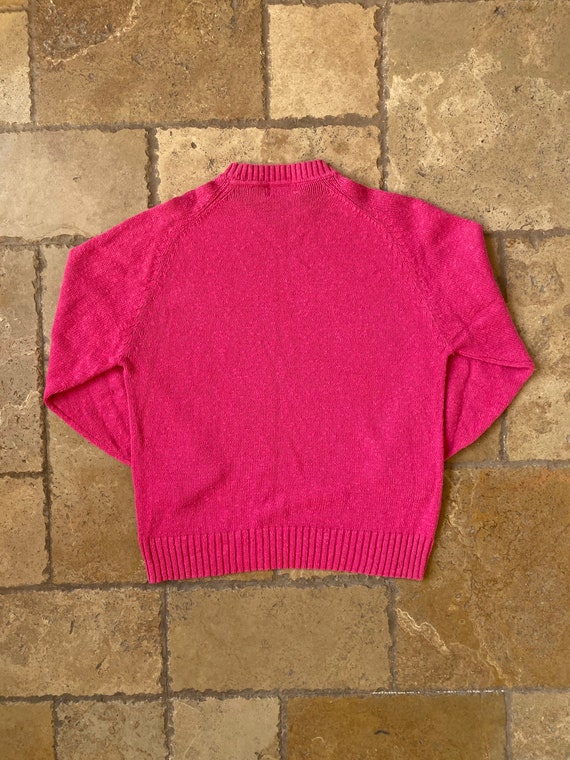 Vintage 1990s Magenta Pink Knit Sweater by The Fo… - image 2