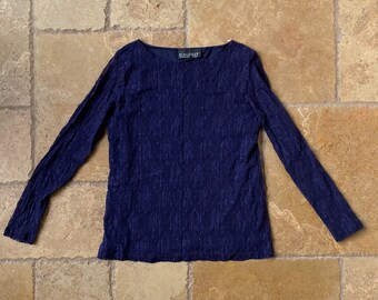 1990s Purple Lace Long Sleeve Top by Dialogue