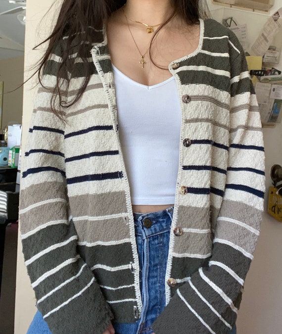 1980’s Color Block Stripped Cardigan