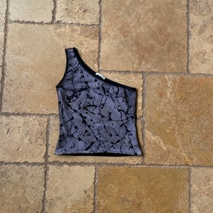 Y2K Black & White One Shoulder Top by Topshop