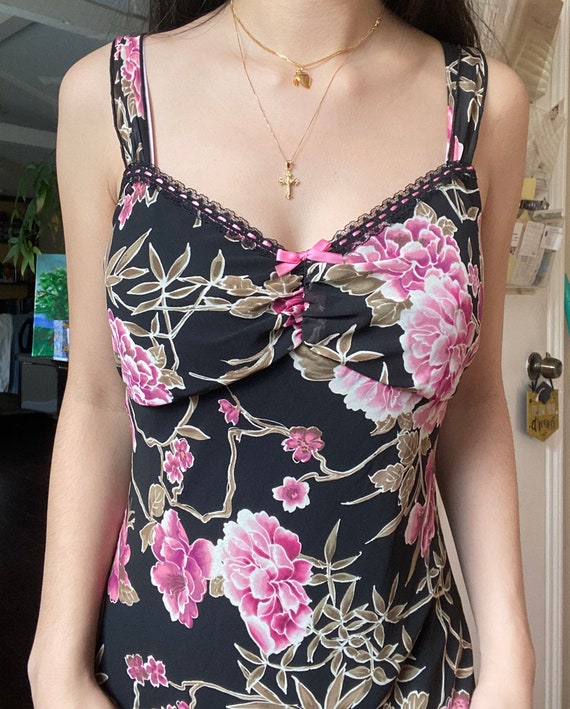 1980s Midi Floral Dress