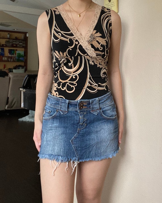 Y2K Medium Wash Micro Skirt by Paris Blues Etsy Ireland