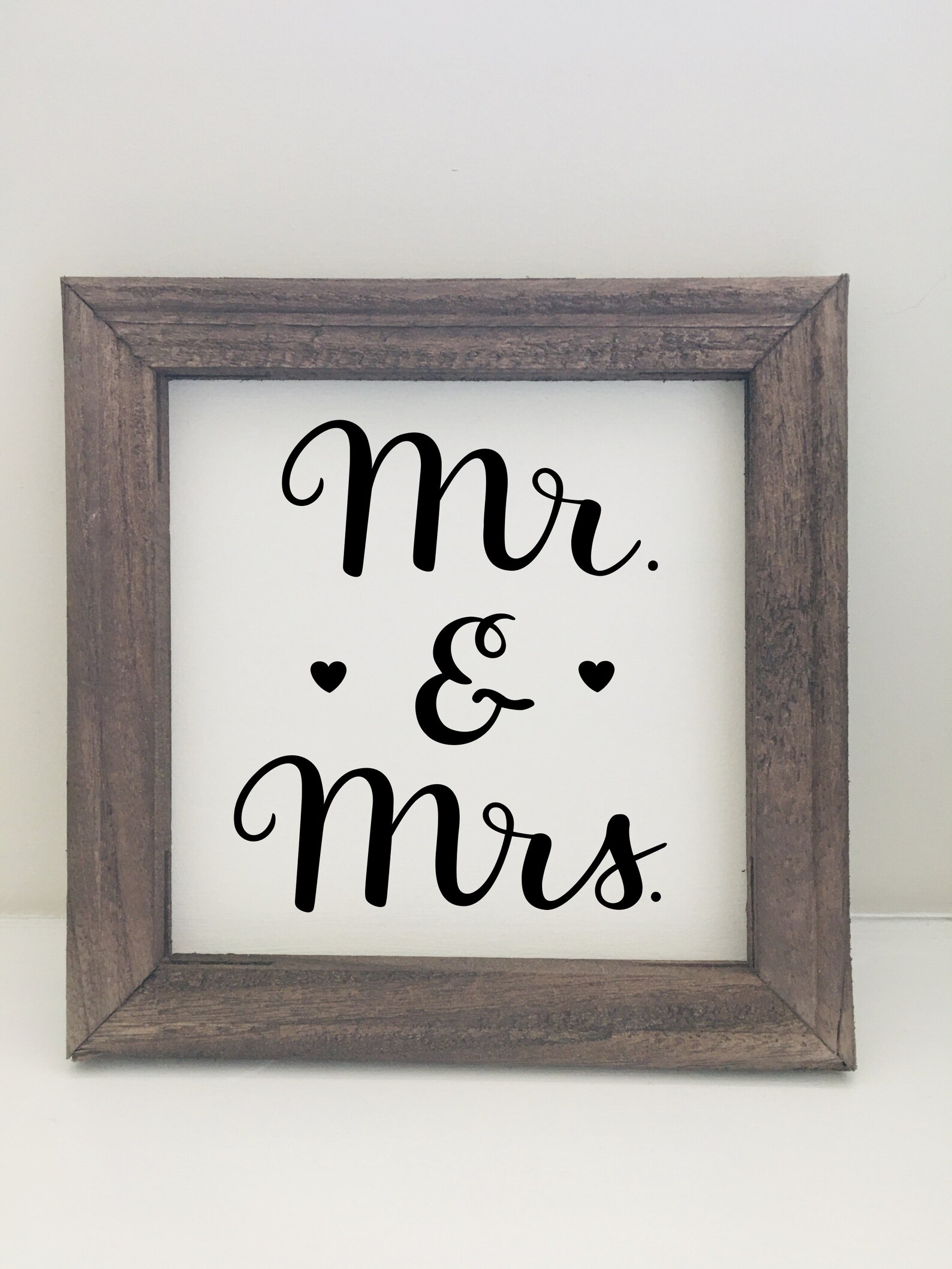 Mr &Mrs Frame Framed Wall Art Canvas Frame Couples Sign Etsy