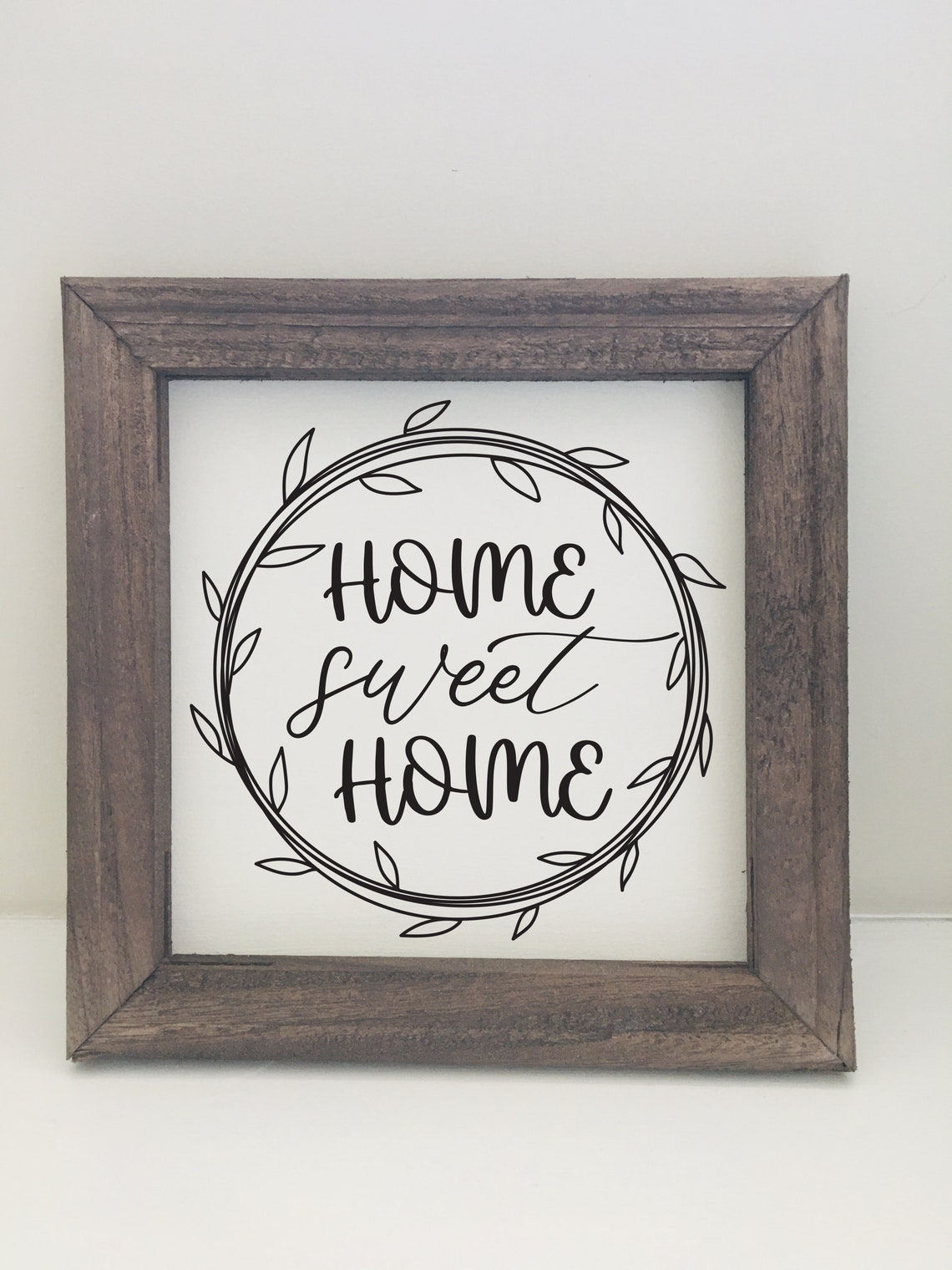 Home Sweet Home Wall Art Framed Wall Art Canvas Frame Home Etsy