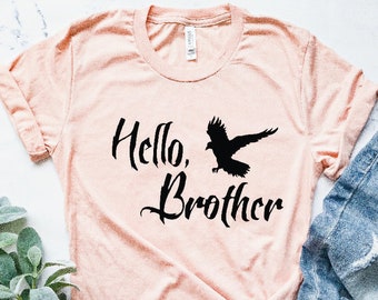 Hello Brother, Damon Salvatore Shirt, Fan Gift Idea, Salvatore Brothers, Team Damon, Vampire, Damon Salvatore, Stefan Salvatore