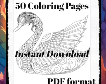 Best Selling Adult Nature Animal Mandala Coloring Pages for Adults Coloring Activity Pages Printable Digital Instant Download PDF On-Demand