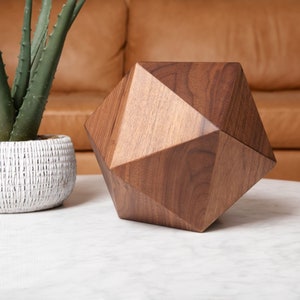 Contemporary Cremation Urn, Walnut Wood Urn, Modern Urn, Urn for Ashes