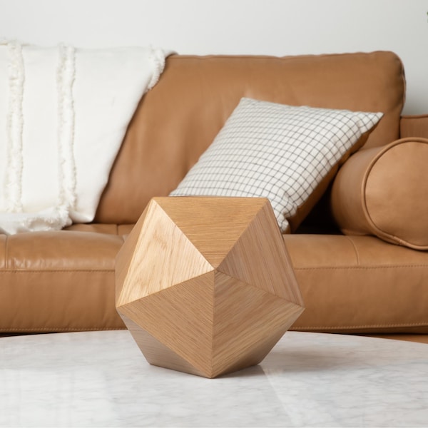 Urna de cremación contemporánea, urna de madera de roble, urna moderna, urna para cenizas