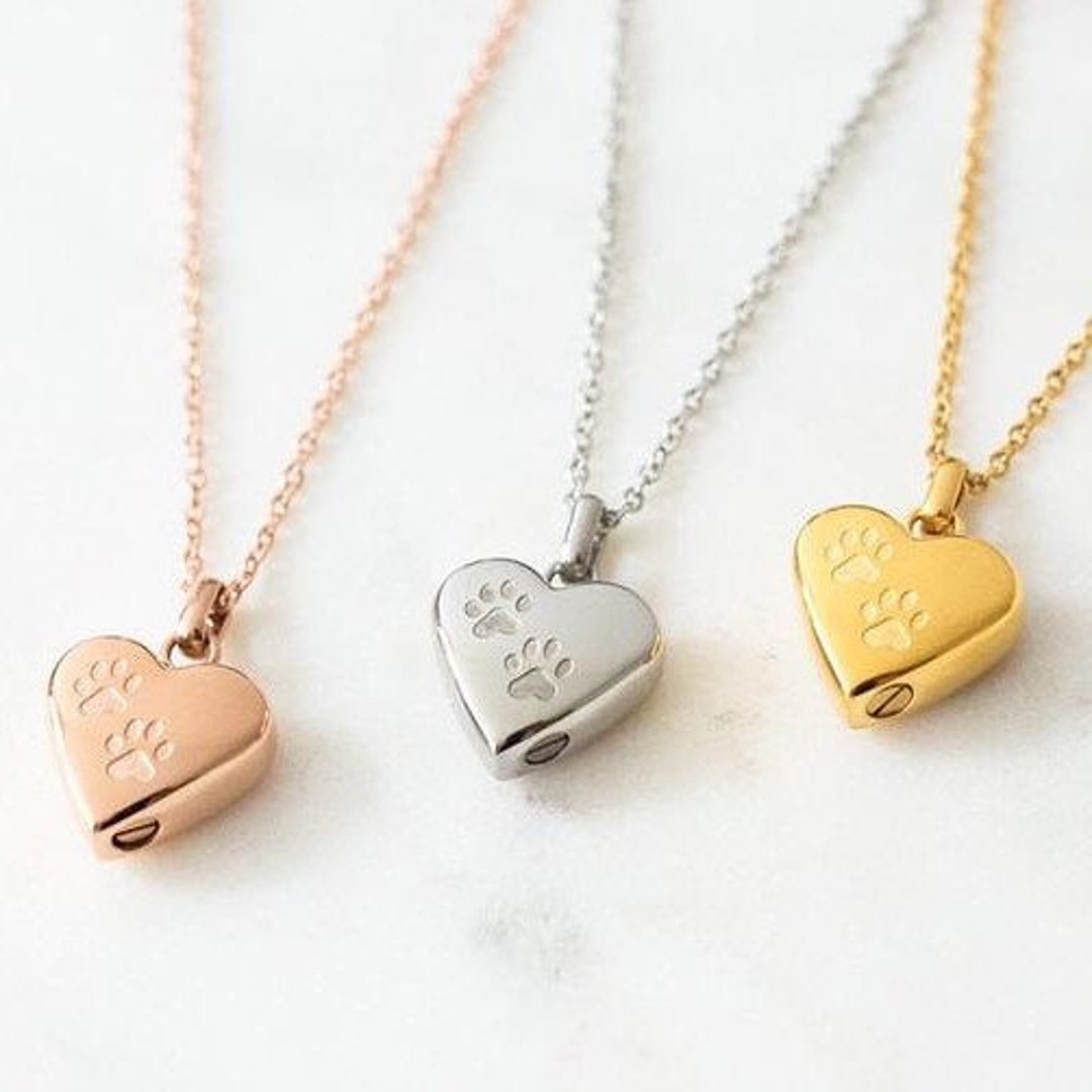 Pet Cremation Urn Necklace, Pet Memorial Necklace, Dog Cremation Jewelry, Memorial Keepsake