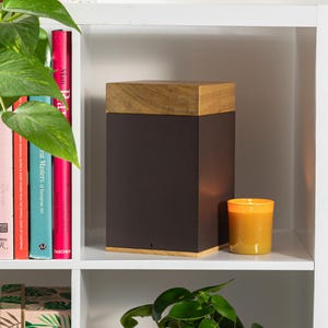 Handcrafted Poplar Wood Cremation Urn: Modern Memorial Box