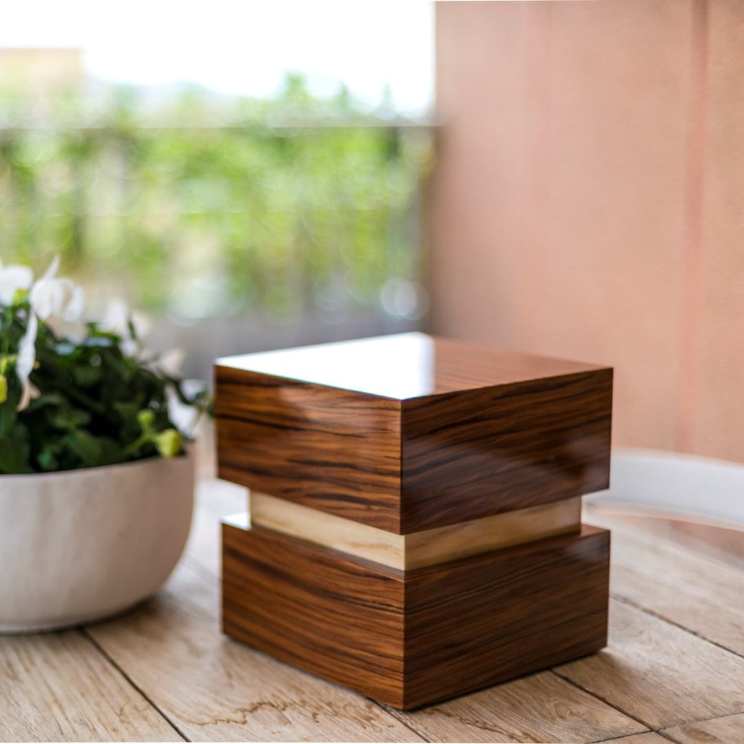 Modern Cremation Urn, Urn for Ashes, Modern Urn, Wood Urn, Cremation