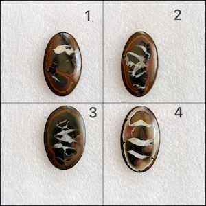 Natural Black Septarian Cabochon Loose Gemstone for making  jewellery and pendant